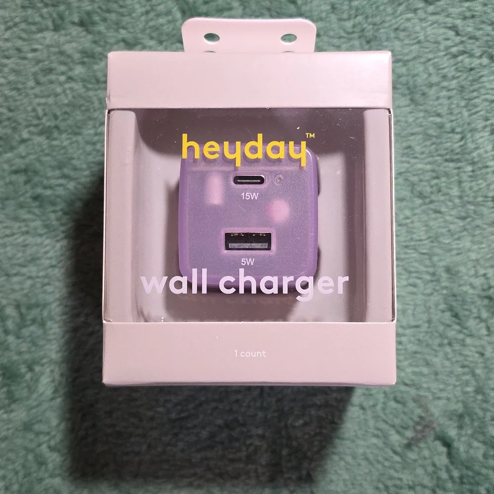 Heyday Tan‎ Dual-Port Wall Charger (Lavendar Purple) High Charging Speed